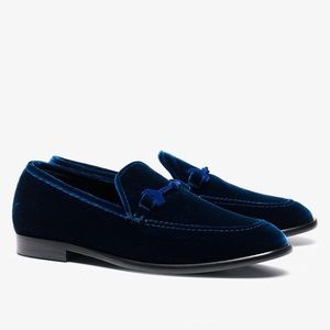 Jimmy Choo Marti Loafers in Blue Velvet